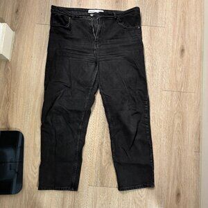 Bershka Mom Jeans Black/Grey - US 14, EUR 44, MEX 34